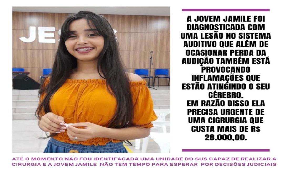 Jovem tarauacaense pede ajuda da comunidade para realizar cirurgia de emergência 